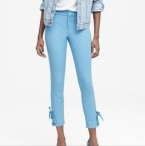 BANANA REPUBLIC Blue Sloan Lace-up Hem